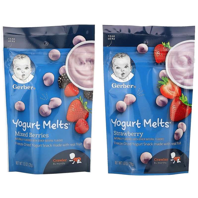 Gerber, Yogurt Melts, 8+ Months, Strawberry & Mixed Berries,  4 Packs, 1.0 oz (28 g) Each