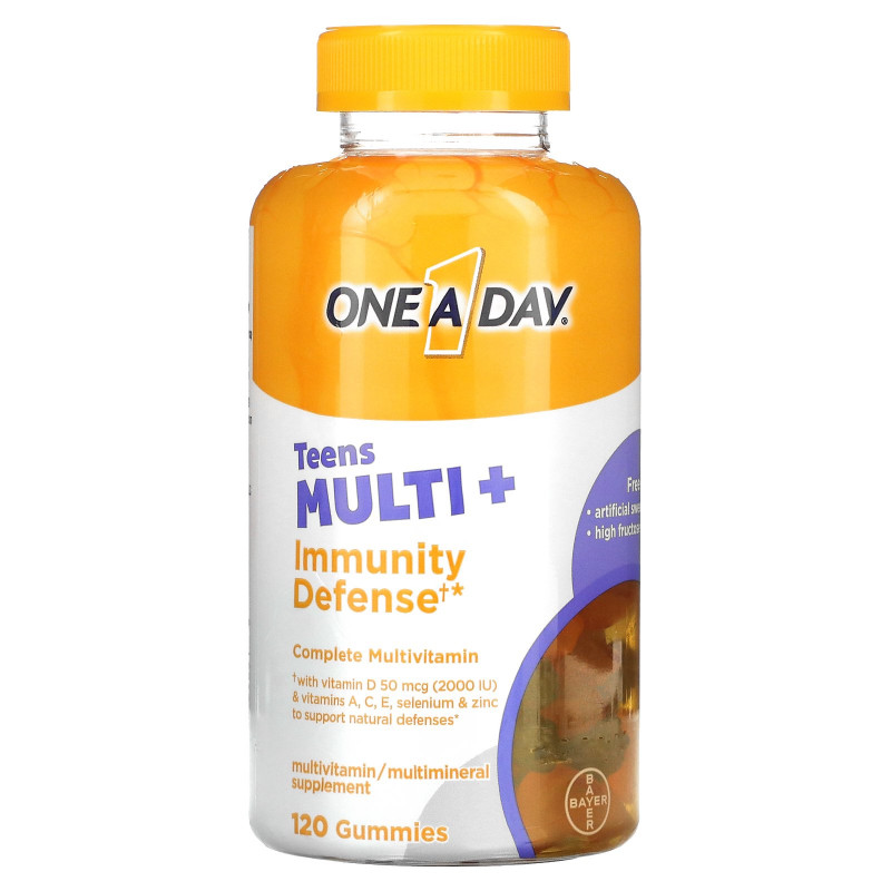 One-A-Day, Teens Multi + Immunity Defense, 120 жевательных таблеток