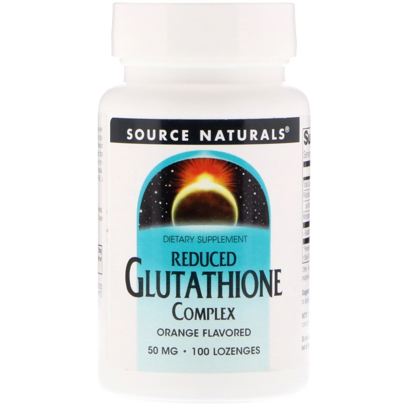 Source Naturals, Reduced Glutathione Complex, Orange Flavored, 50 mg, 100 Lozenges