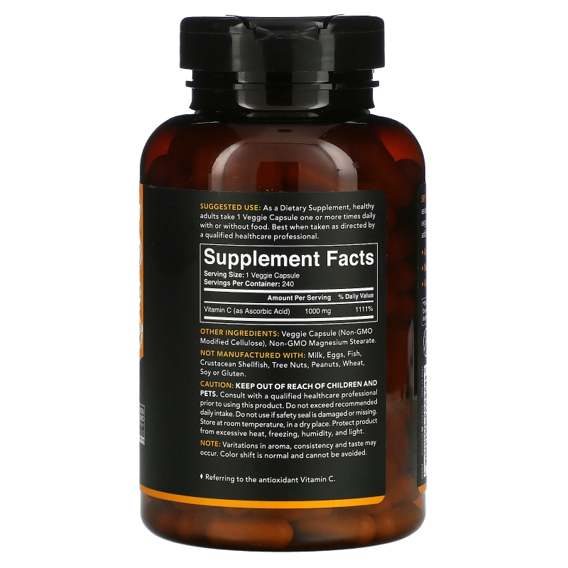 Sports Research, Vitamin C, 1,000 mg, 240 Veggie Capsules