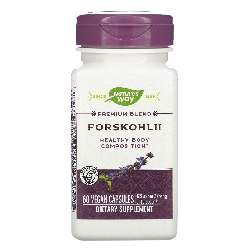 Nature's Way, Forskohlii, Standardized, 60 Veg. Capsules