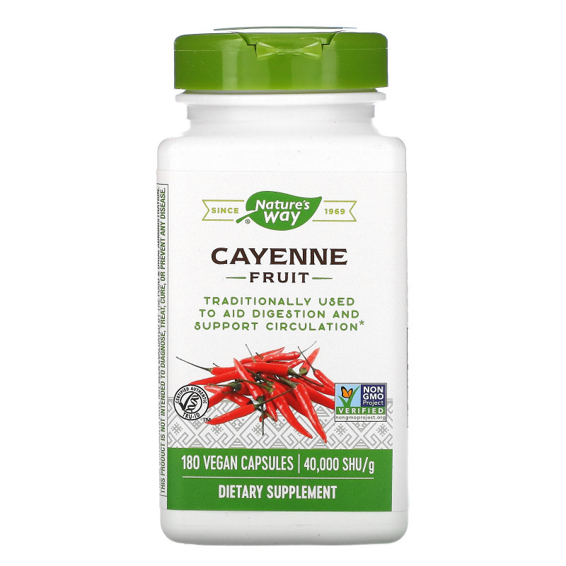 Nature's Way, Cayenne, 180 Veg. Capsules