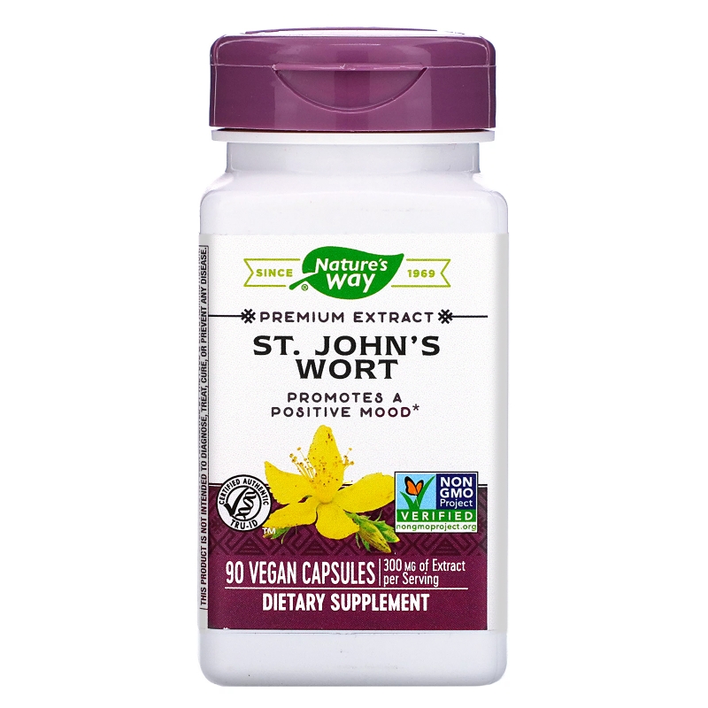 Nature's Way, St. John's Wort, Standardized, 90 Veg. Capsules