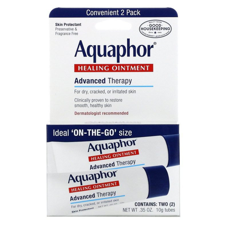 Aquaphor, Healing Ointment, Skin Protectant, Dual Pack, .35 oz ea