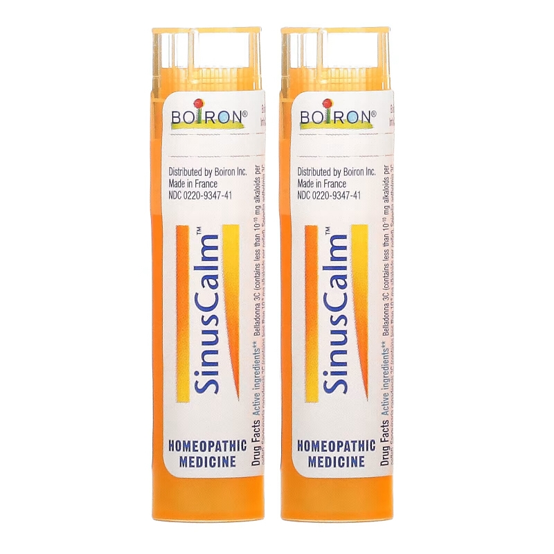 Boiron, SinusCalm, Sinus Relief, 2 Tubes, Approx. 80 Quick-Dissolving Pallets Per Tube