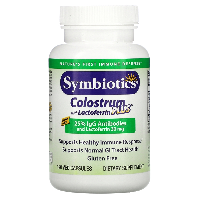 Symbiotics, Colostrum with Lactoferrin Plus, 120 Veg Capsules