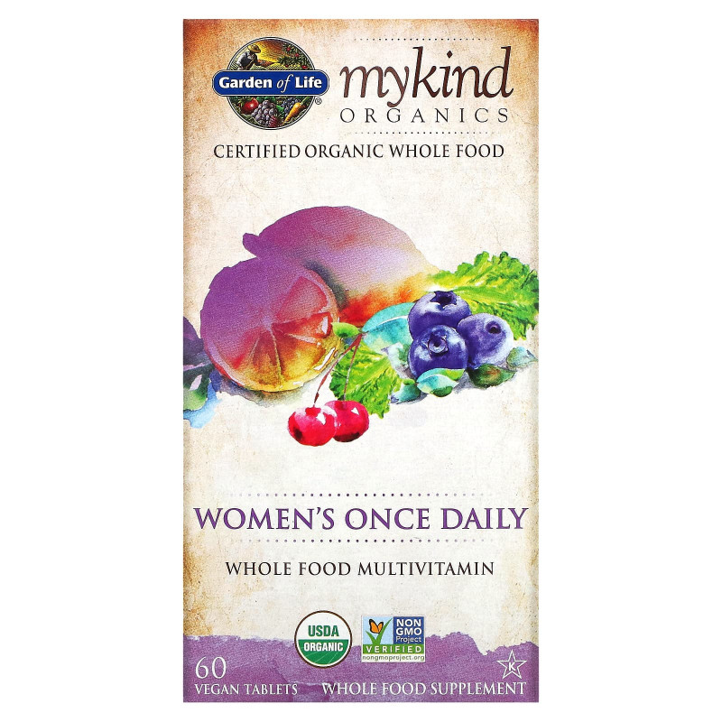 Garden of Life KIND Organics Women's Once Daily 60 веганских таблеток