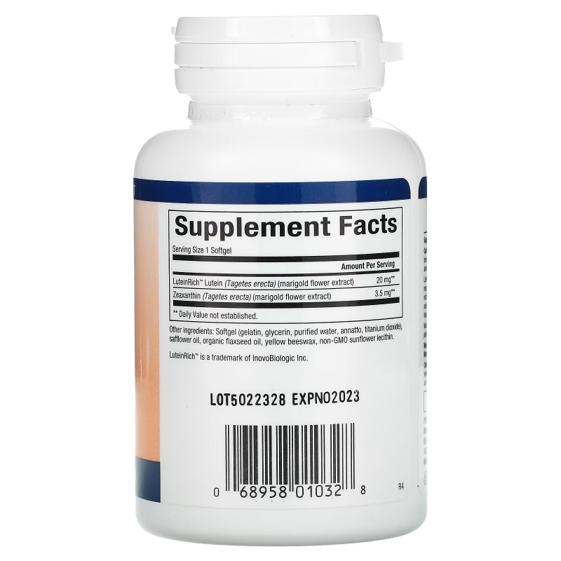 Natural Factors, Lutein, 20 mg, 60 Softgels