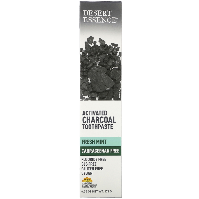 Desert Essence, Activated Charcoal Toothpaste, Fresh Mint, 6.25 oz (176 g)