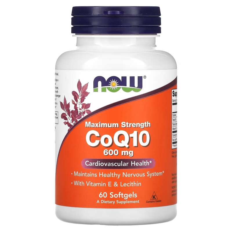 Now Foods, CoQ10, With Vitamin E & Lecithin, 600 mg, 60 Softgels