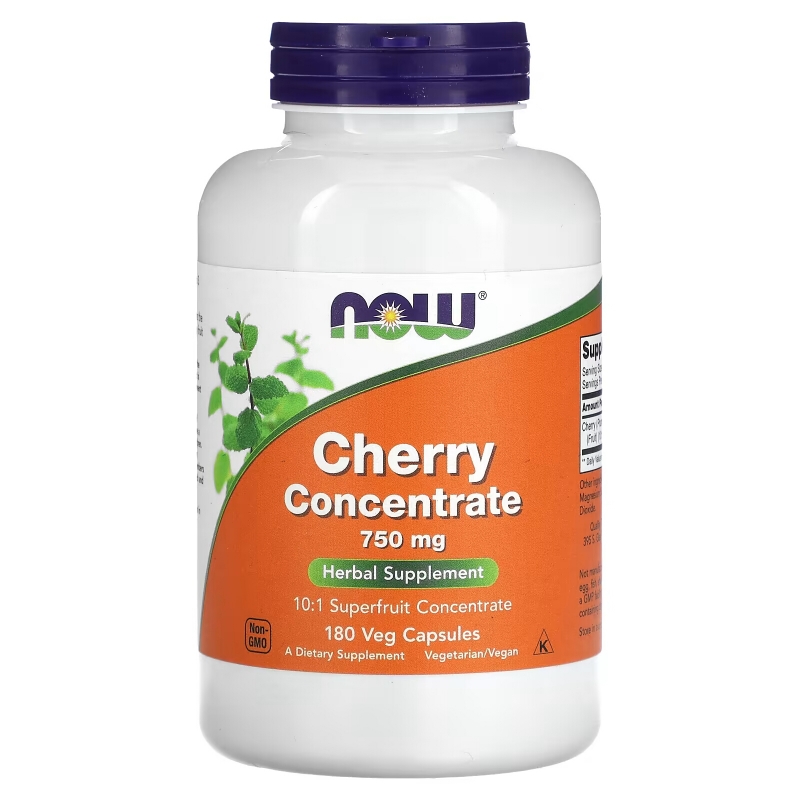 Now Foods Black Cherry Fruit  750 мг 180 вегетарианских капсул