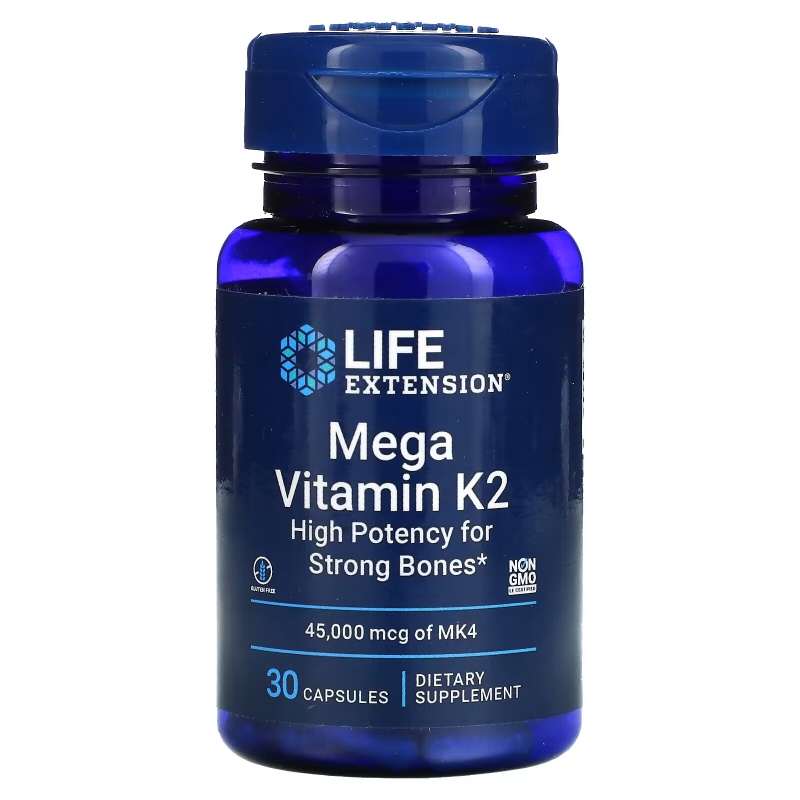 Life Extension, Mega Vitamin K2, 30 Capsules