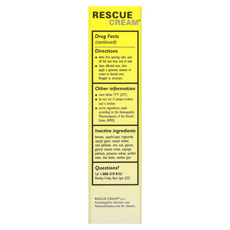Bach, Original Flower Remedies, Rescue Cream, 1 oz (30 g)
