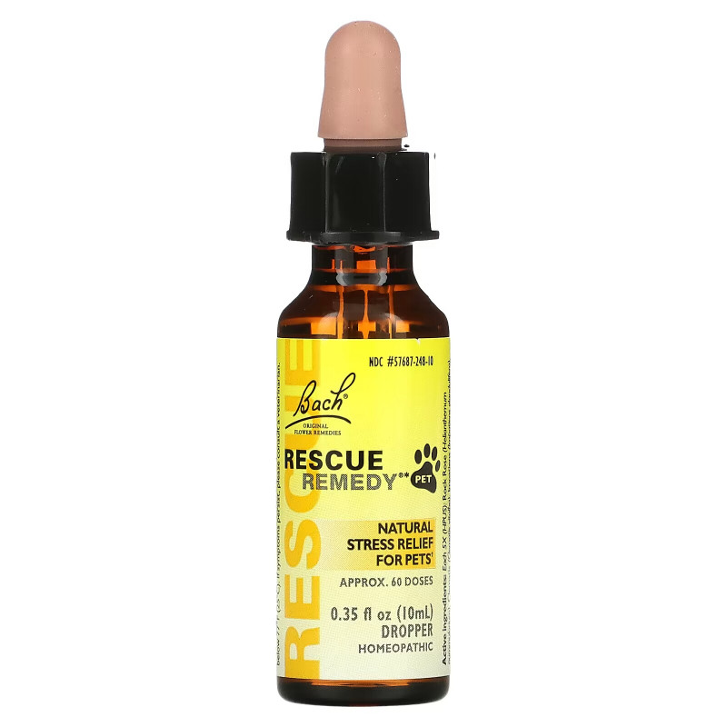 Bach, Original Flower Remedies, Rescue Remedy Pet, Natural Stress Relief, Dropper, 0.35 fl oz (10 ml)