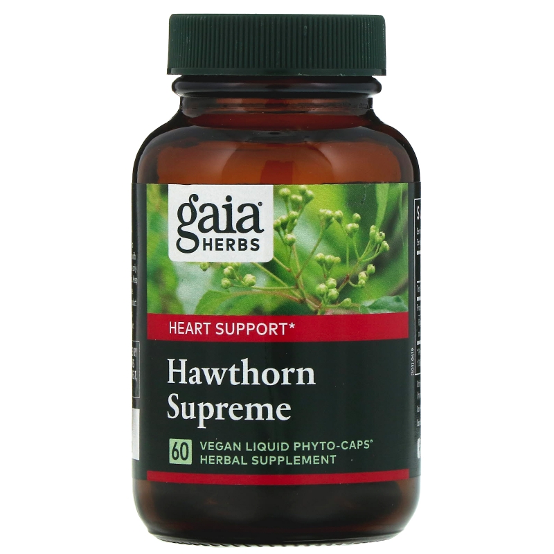 Gaia Herbs Боярышник Supreme 60 вегетарианских жидких фито-капсул