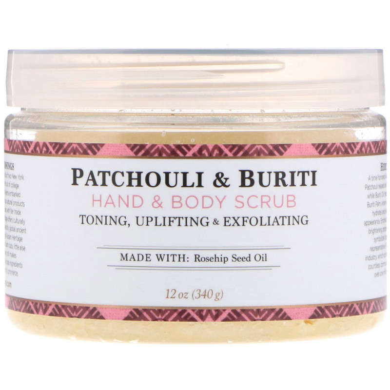 Nubian Heritage Hand & Body Scrub Patchouli & Buriti with Shea Butter & Rose Hips 12 oz (340 g)