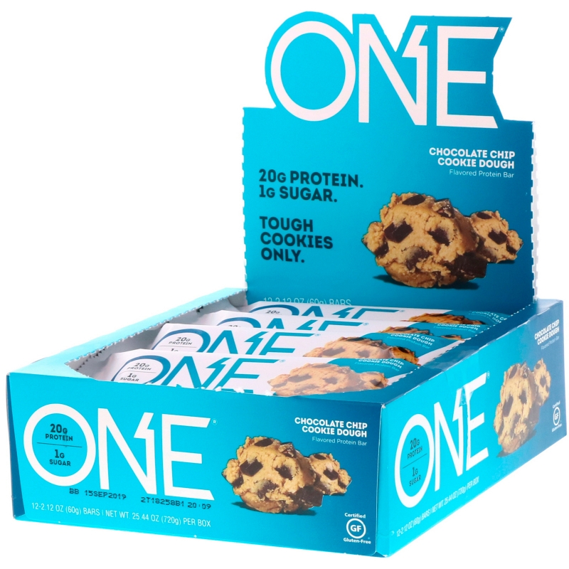 Oh Yeah! One Chocolate Chip Cookie Dough Flavor 12 Bars 2.12 oz (60 g) Per Bar