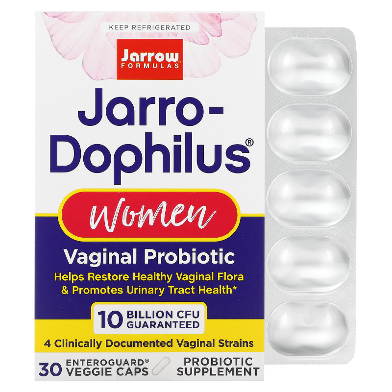 Jarrow Formulas, Пробиотики Jarro-Dophilus, для женщин, 30 капсул