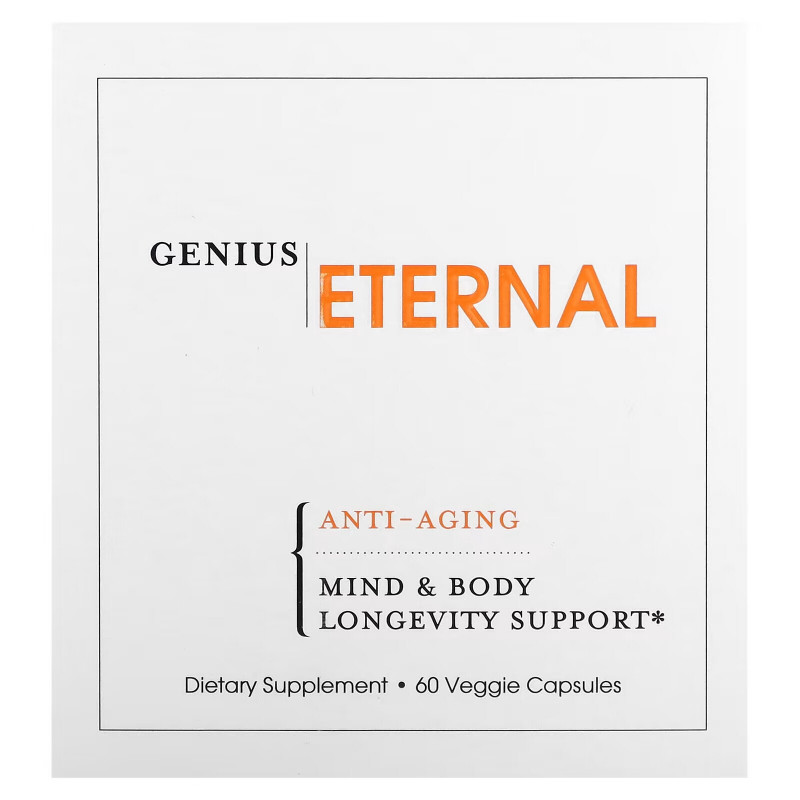 The Genius Brand, Eternal, Anti-Aging, 60 Veggie Capsules