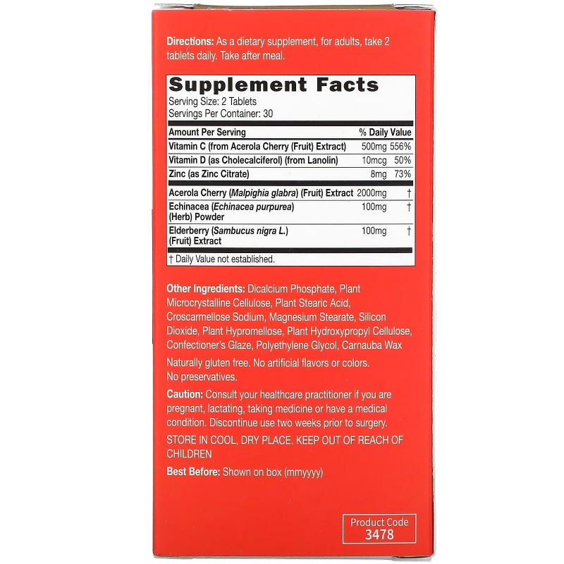 Catalo Naturals, Ultra Immunity Booster, Echinacea & Elderberry Blend, 60 Tablets