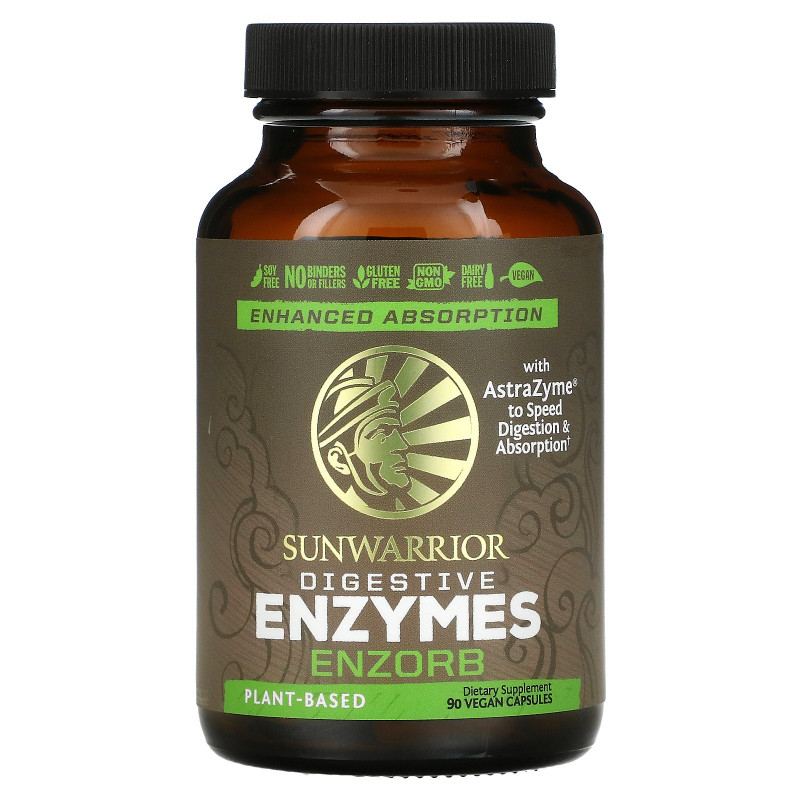 Sunwarrior, Enzorb Digestive Enzymes, 90 Vegan Capsules