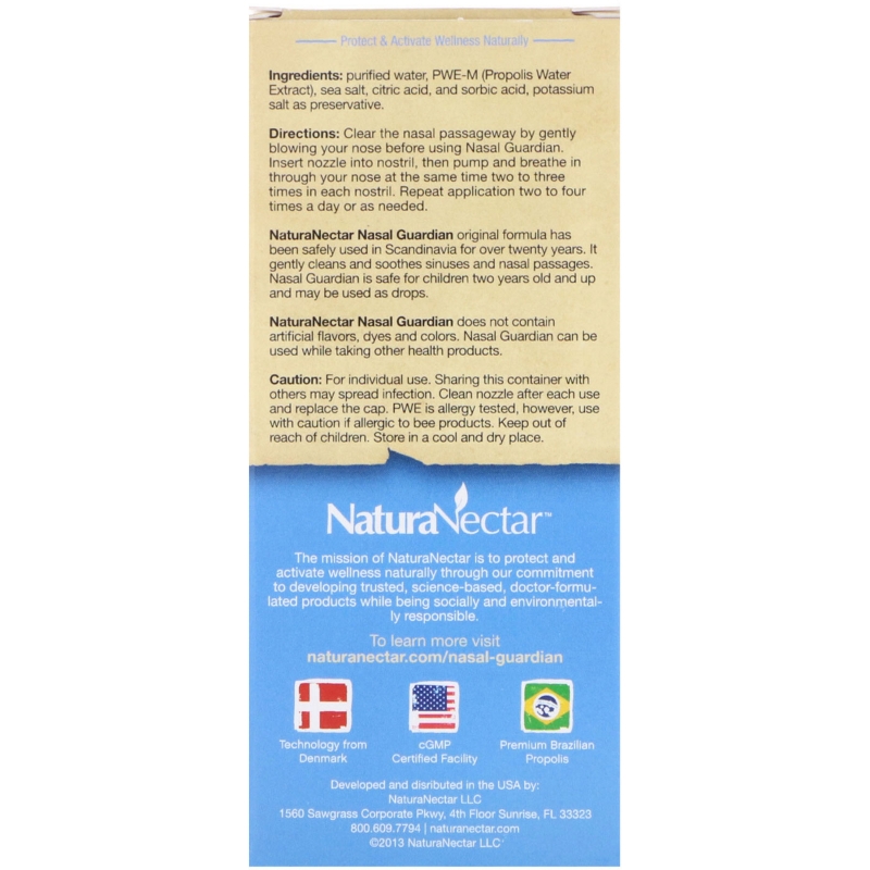 NaturaNectar Nasal Guardian Spray 1.0 fl oz (30 ml)