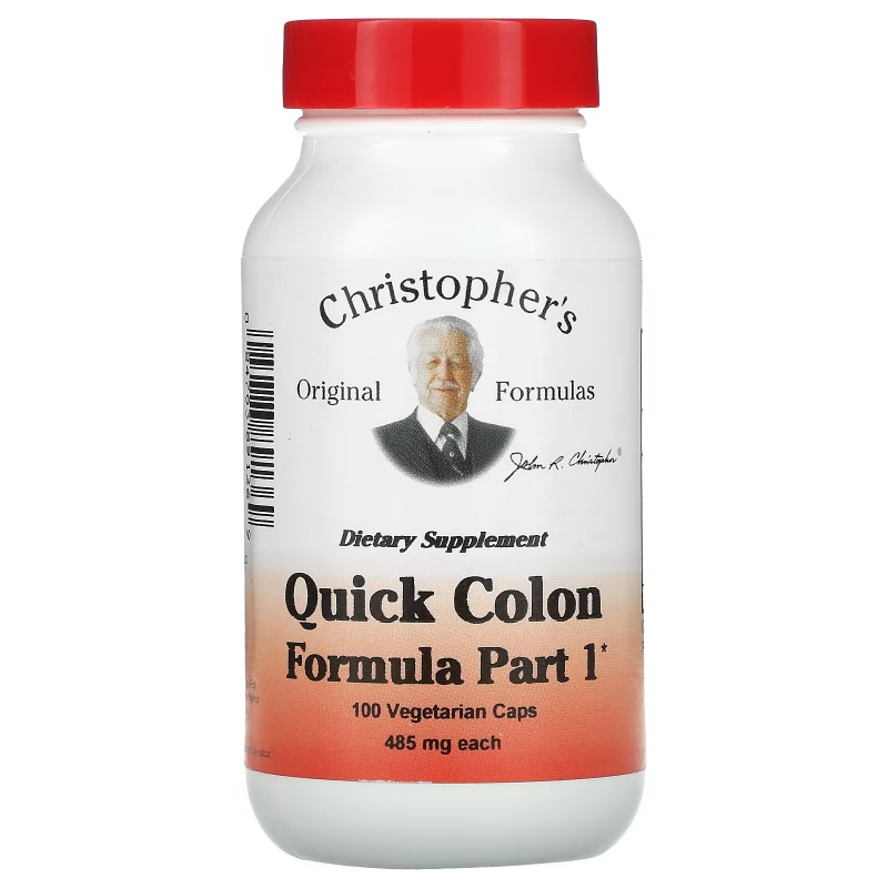 Christopher's Original Formulas, Quick Colon Formula, Part 1, 485 mg, 100 Vegetarian Caps