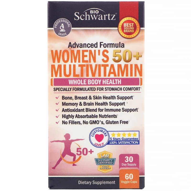 BioSchwartz, Advanced Formula Women's 50+ Multivitamin, 60 Veggie Caps