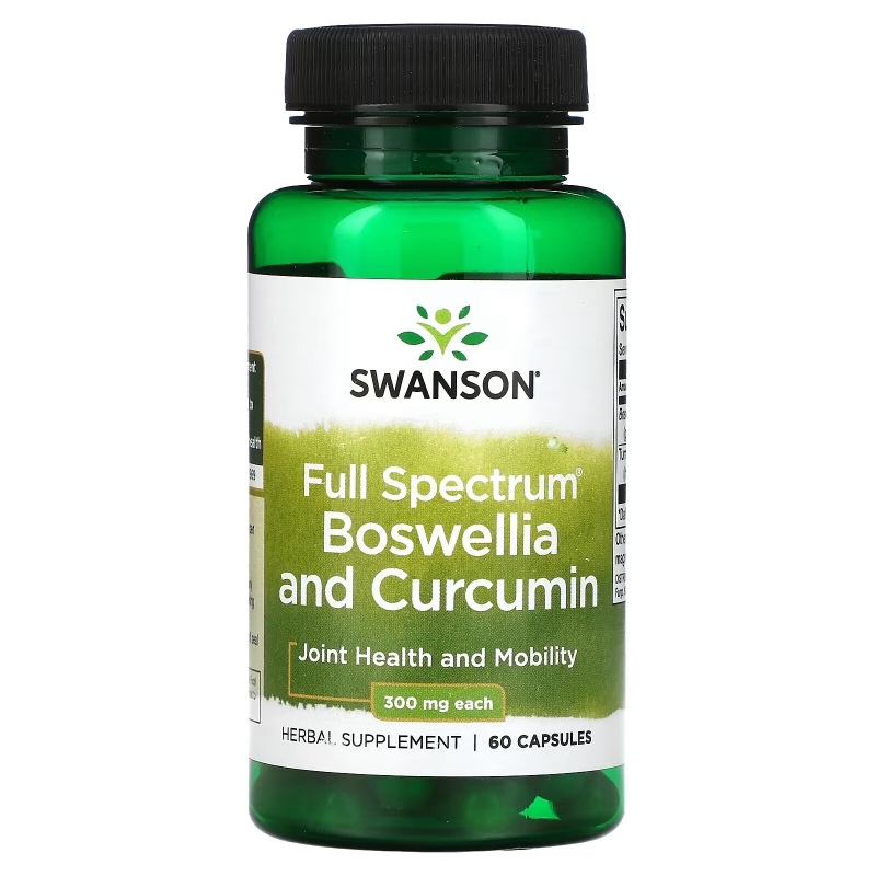 Swanson, Full Spectrum Boswellia and Curcumin, 300 mg, 60 Capsules