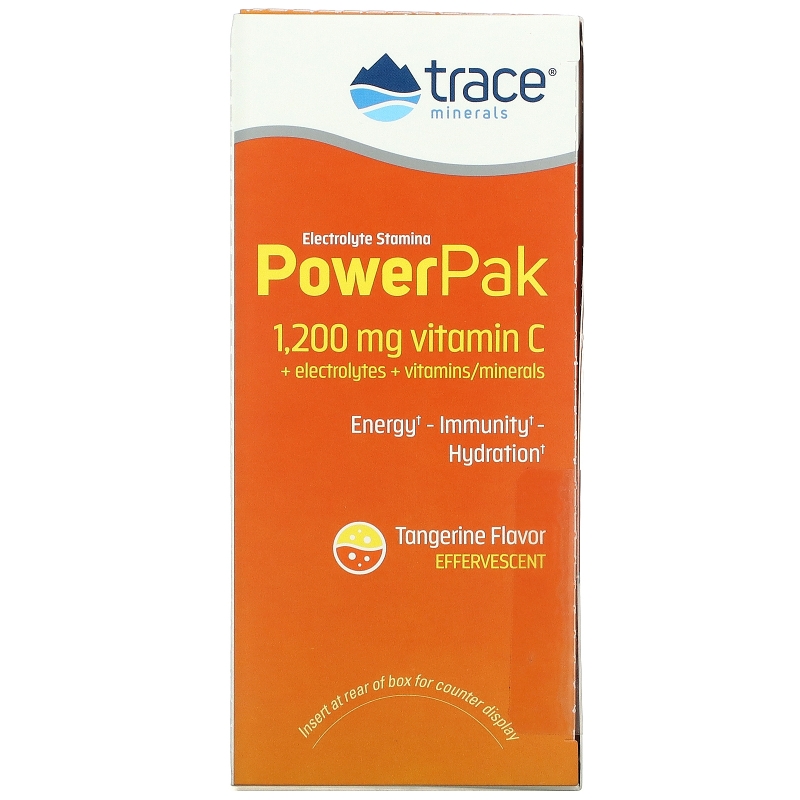 Trace Minerals Research, Electrolyte Stamina, Power Pak, 1200 mg, Tangerine, 30 Packets, 0.18 oz (5.2 g) Each