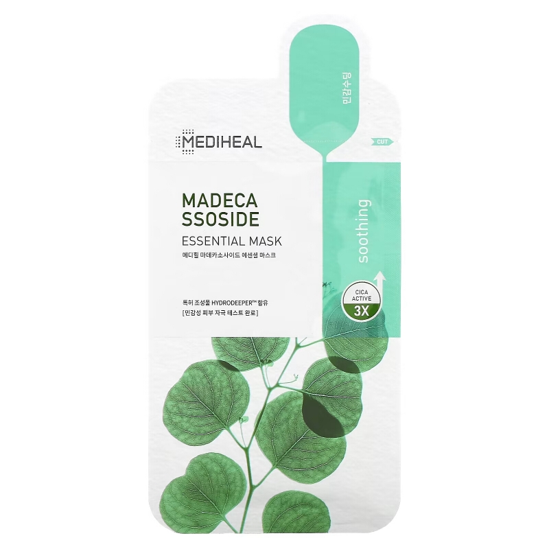 Mediheal, Madecassoside, Essential Beauty Mask, 4 шт., По 24 мл (0,81 жидк. Унции)