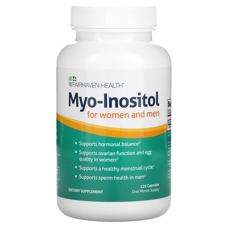 Fairhaven Health Myo-Inositol For Women and Men 120 Capsules